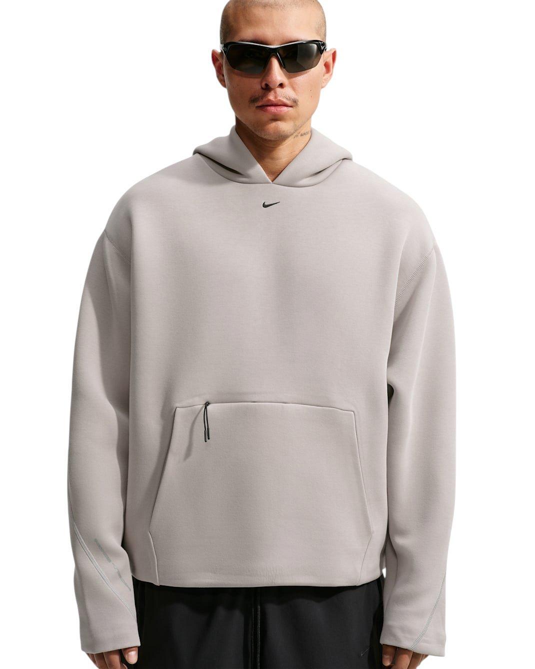 Nike Men's Tech Ergo Fleece Pullover Hoodie - Grey - GREY
